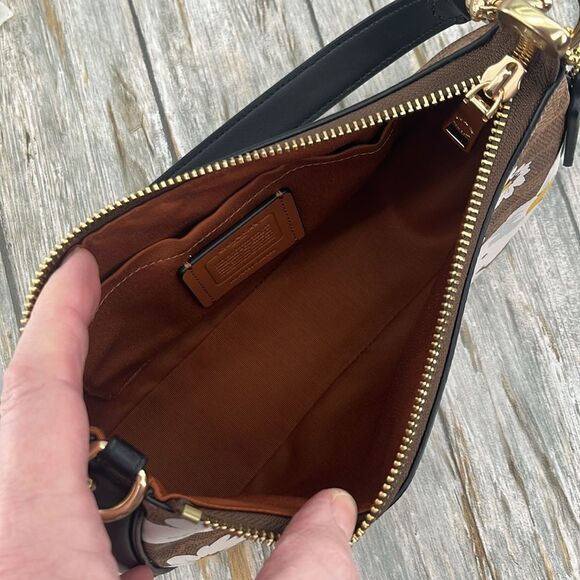 Coach Teri Shoulder Bag With Floral Daisy Print Crossbody Purse - Picture 8 of 8